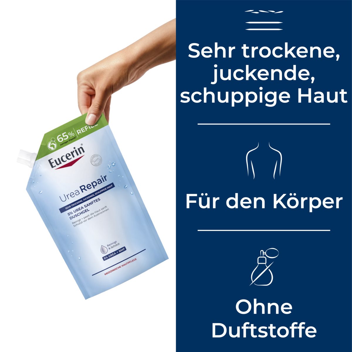 UreaRepair 5% Urea Sanftes Duschgel - Nachfüllung – Bild 3