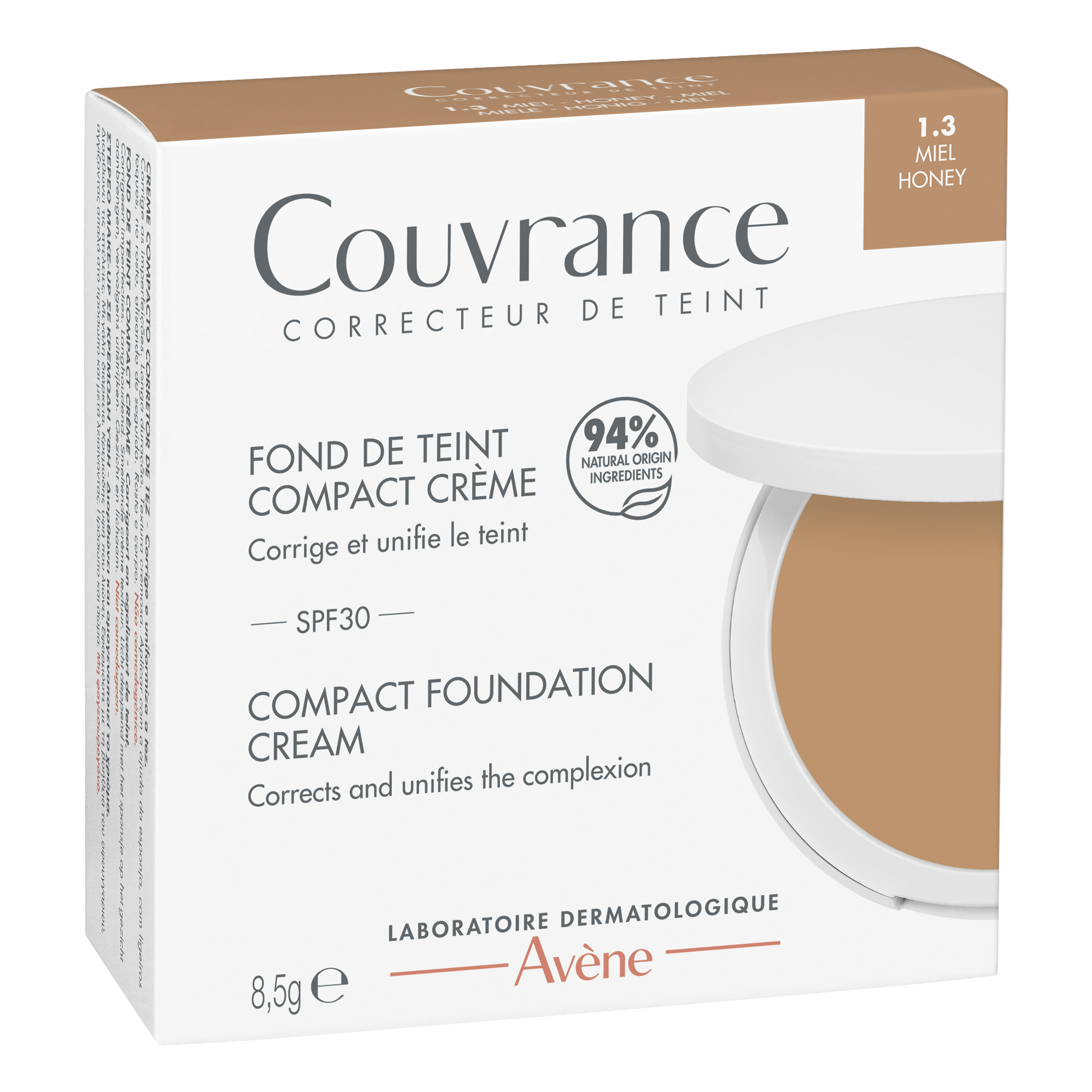 COUVRANCE Kompakt Creme-Make-up 1.3 Honig – Bild 2